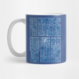 Houston, USA City Map Typography - Blueprint Mug